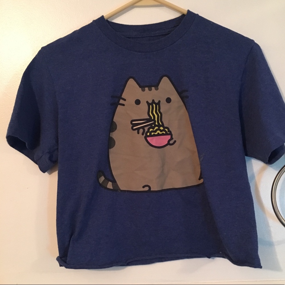 Pusheen cat crop top